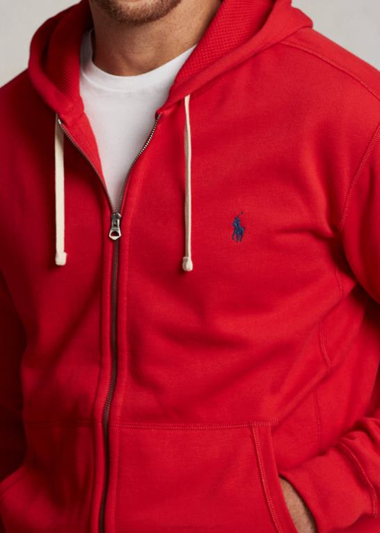 rl2000 rød Mænd Ralph Lauren fleece hættetrøje med fuld lynlås Z426B1666