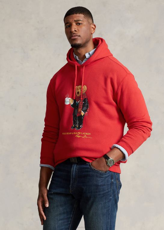 rl 2000 rød Mænd Ralph Lauren månenytår polobjørn hættetrøje Z426B1929