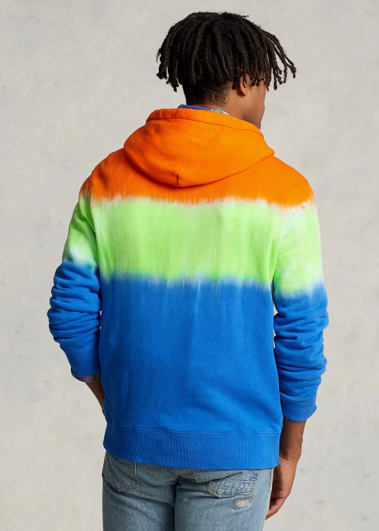 safir Mænd Ralph Lauren polo bear tie-dye fleece hættetrøje Z426B8605