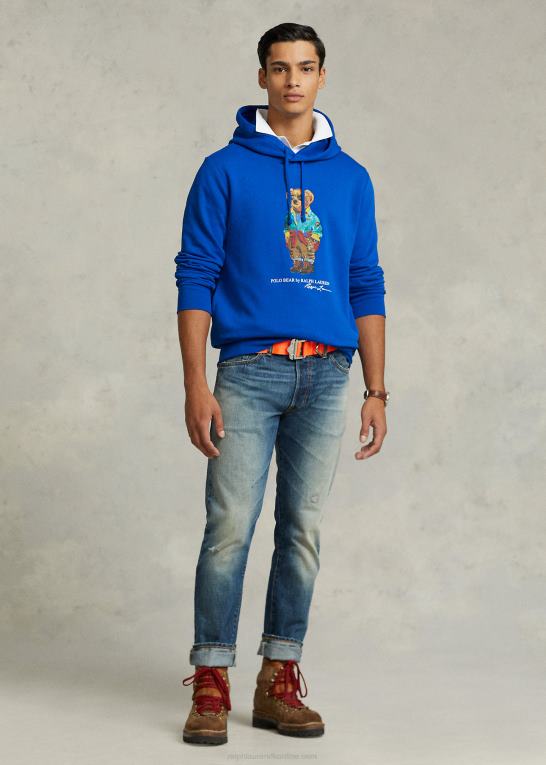 safir stjerne Mænd Ralph Lauren polo bear fleece hættetrøje Z426B8623