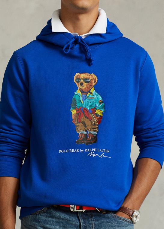 safir stjerne Mænd Ralph Lauren polo bear fleece hættetrøje Z426B8623