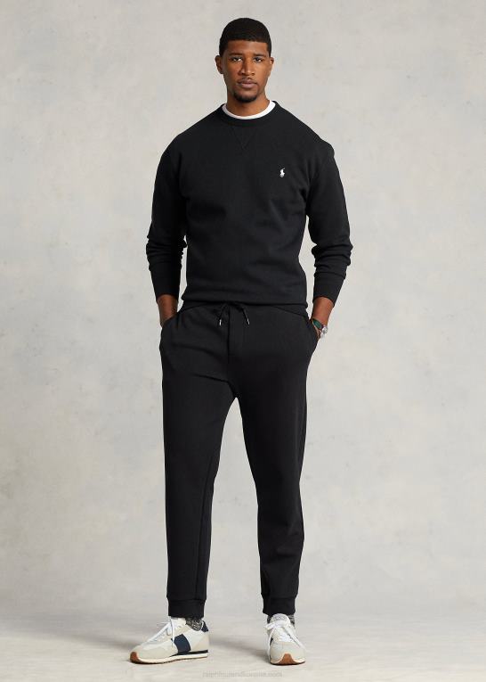 sort Mænd Ralph Lauren dobbeltstrikket sweatshirt Z426B1911