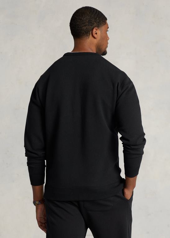 sort Mænd Ralph Lauren dobbeltstrikket sweatshirt Z426B1911