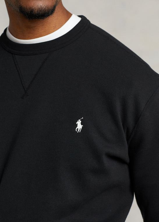sort Mænd Ralph Lauren dobbeltstrikket sweatshirt Z426B1911