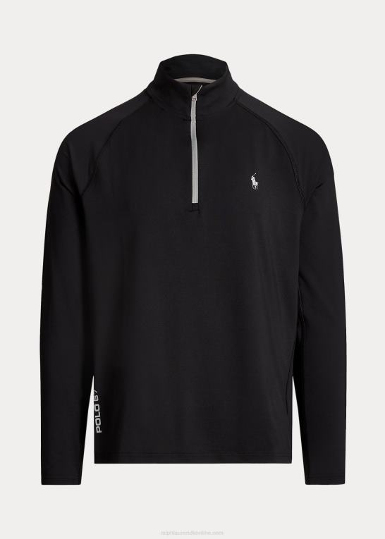 sort Mænd Ralph Lauren performance jersey pullover med kvart lynlås Z426B1026