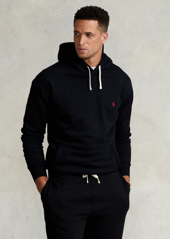 sort Mænd Ralph Lauren rl fleece hættetrøjen Z426B1572