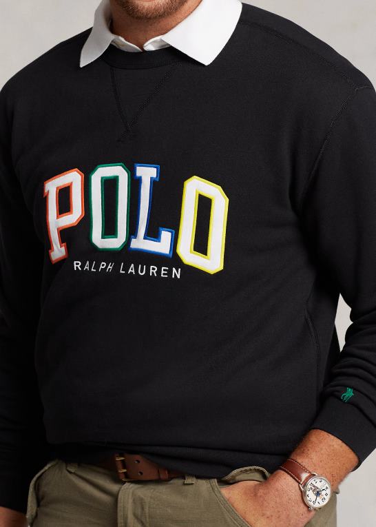 sort Mænd Ralph Lauren rl fleece logo sweatshirt Z426B1912