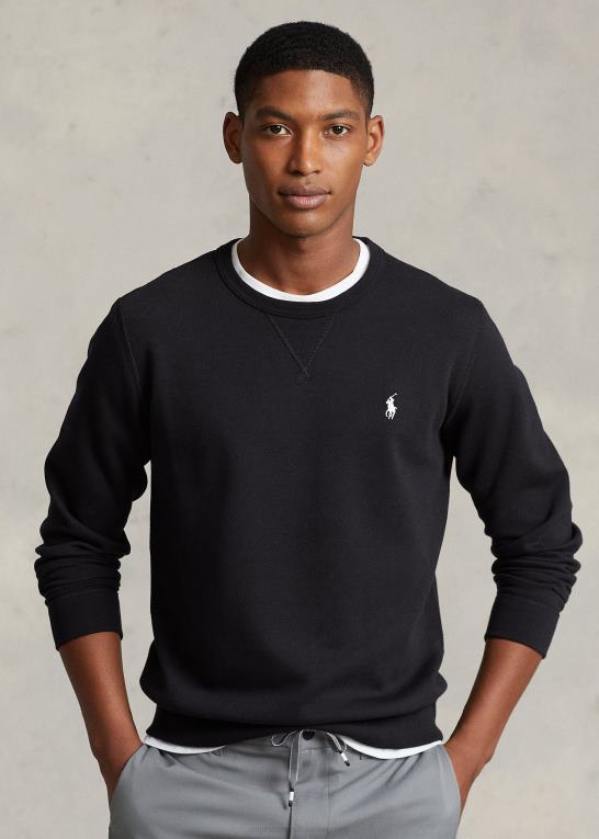 sort/creme Mænd Ralph Lauren dobbeltstrikket sweatshirt Z426B869