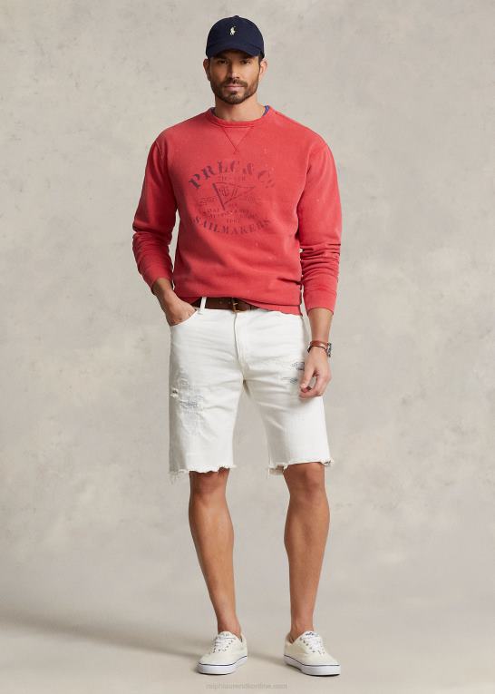 stolpe rød Mænd Ralph Lauren fleece grafisk sweatshirt Z426B1331