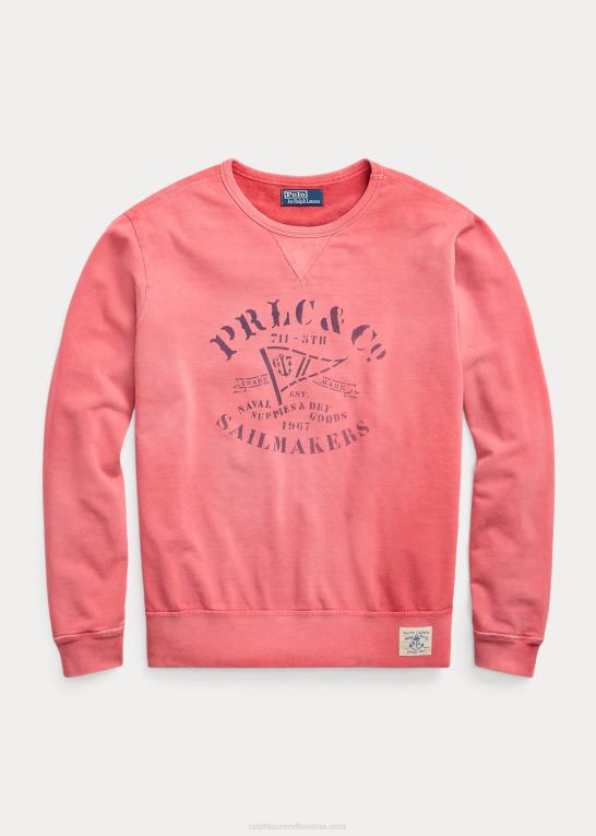 stolpe rød Mænd Ralph Lauren fleece grafisk sweatshirt Z426B8593