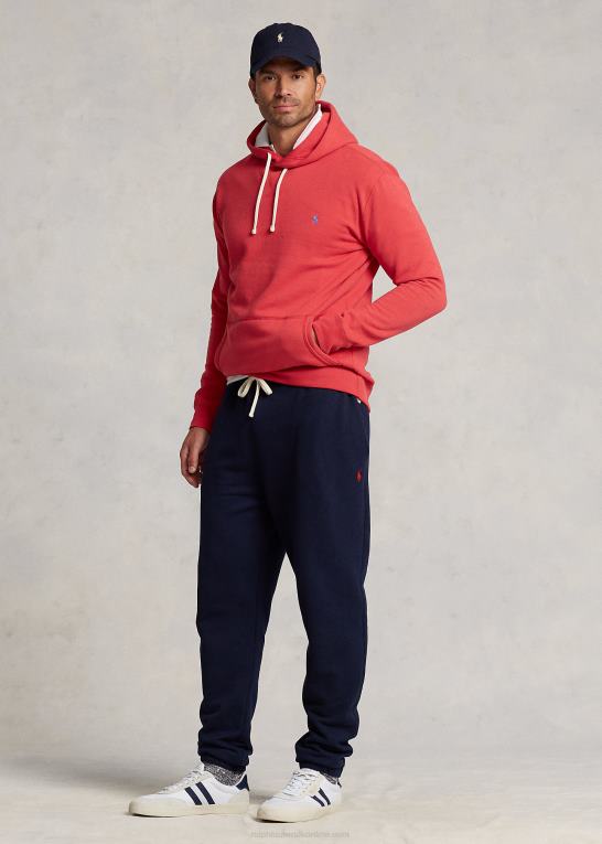 styrbord rød Mænd Ralph Lauren rl fleece hættetrøjen Z426B1578