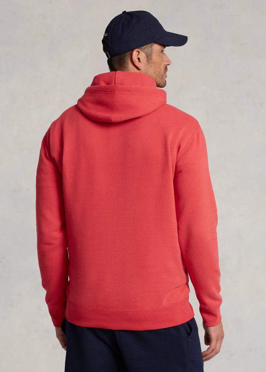 styrbord rød Mænd Ralph Lauren rl fleece hættetrøjen Z426B1578