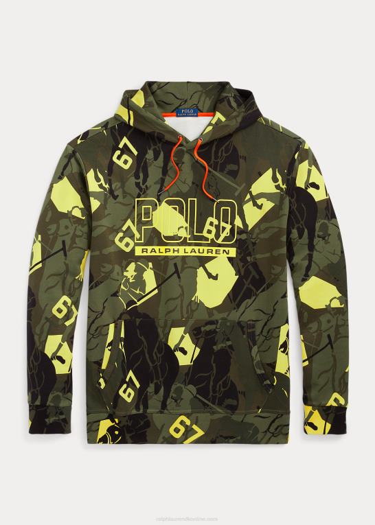 topmøde camo Mænd Ralph Lauren logo polo pony dobbeltstrikket hættetrøje Z426B1802