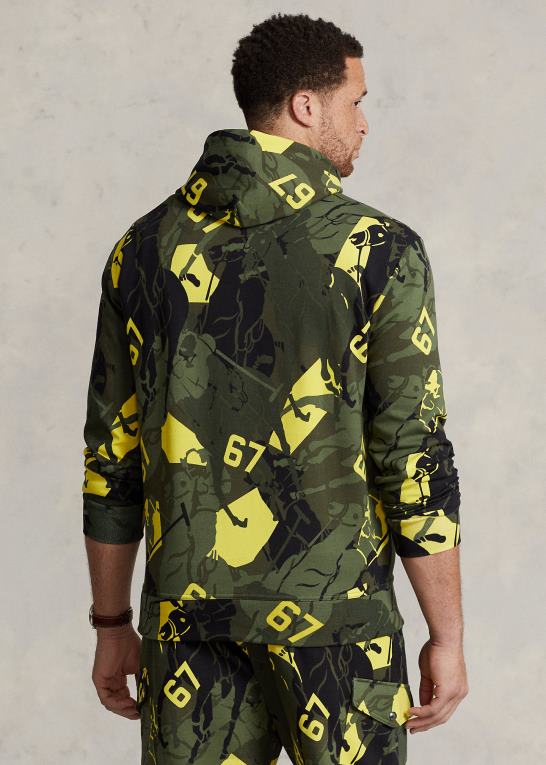 topmøde camo Mænd Ralph Lauren logo polo pony dobbeltstrikket hættetrøje Z426B1802