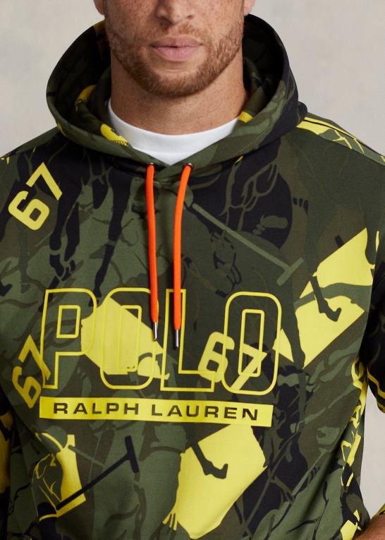 topmøde camo Mænd Ralph Lauren logo polo pony dobbeltstrikket hættetrøje Z426B1802