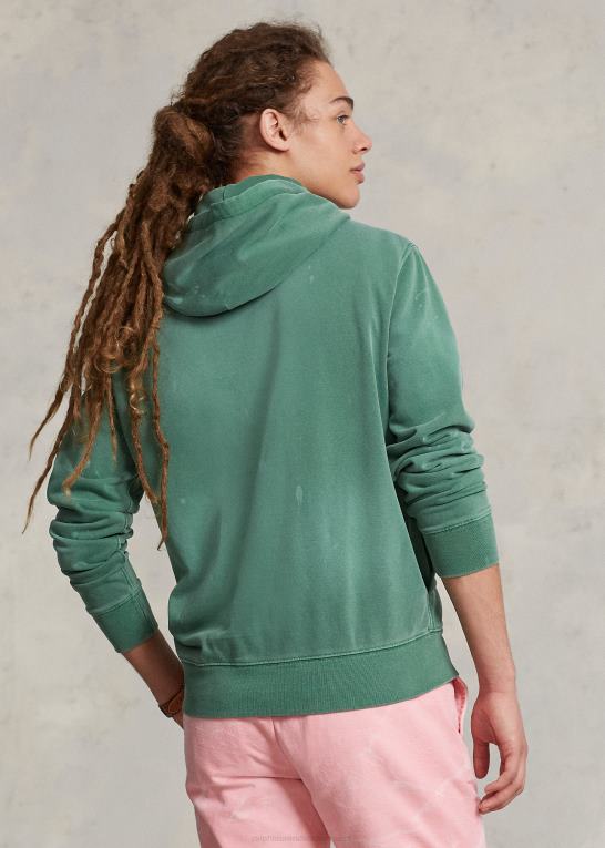 verano grøn Mænd Ralph Lauren broderet fleece grafisk hættetrøje Z426B782