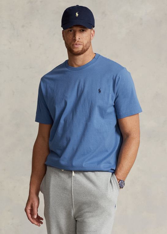 Nimes blå Mænd Ralph Lauren jersey t-shirt med rund hals Z426B8715