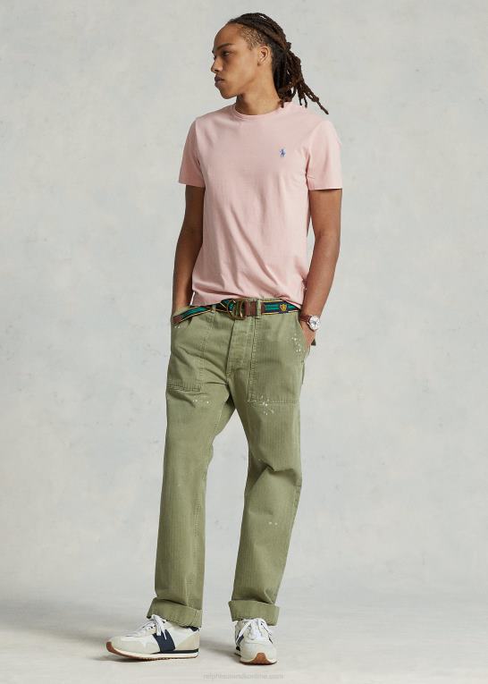 adirondack rose Mænd Ralph Lauren jersey t-shirt med rund hals - alle passer Z426B177