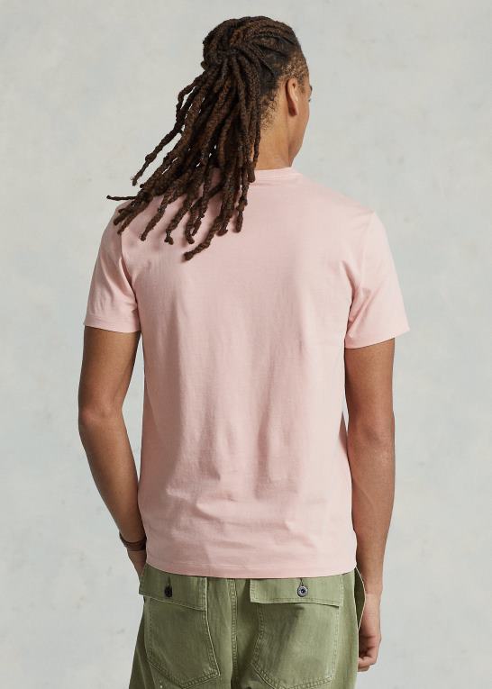 adirondack rose Mænd Ralph Lauren jersey t-shirt med rund hals - alle passer Z426B177