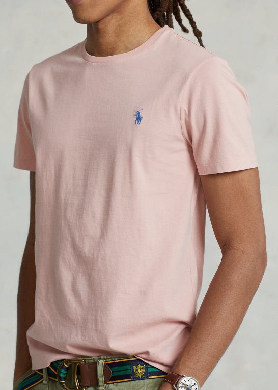 adirondack rose Mænd Ralph Lauren jersey t-shirt med rund hals - alle passer Z426B177