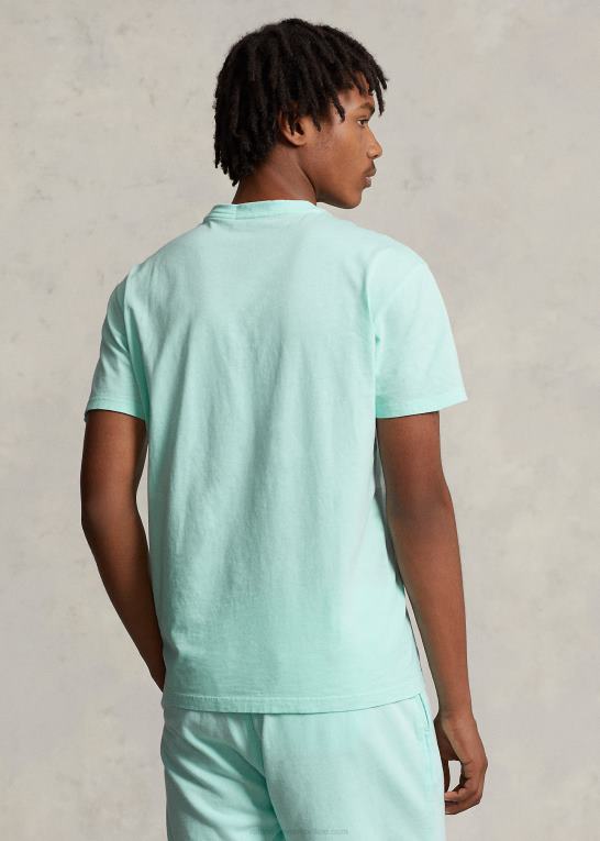 ø aqua Mænd Ralph Lauren klassisk pasform bomuld-linned lomme t-shirt Z426B8558