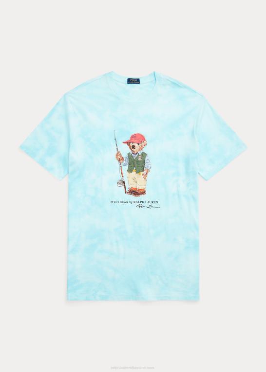 ø aquabjørn Mænd Ralph Lauren polo bear tie-dye jersey t-shirt Z426B1813