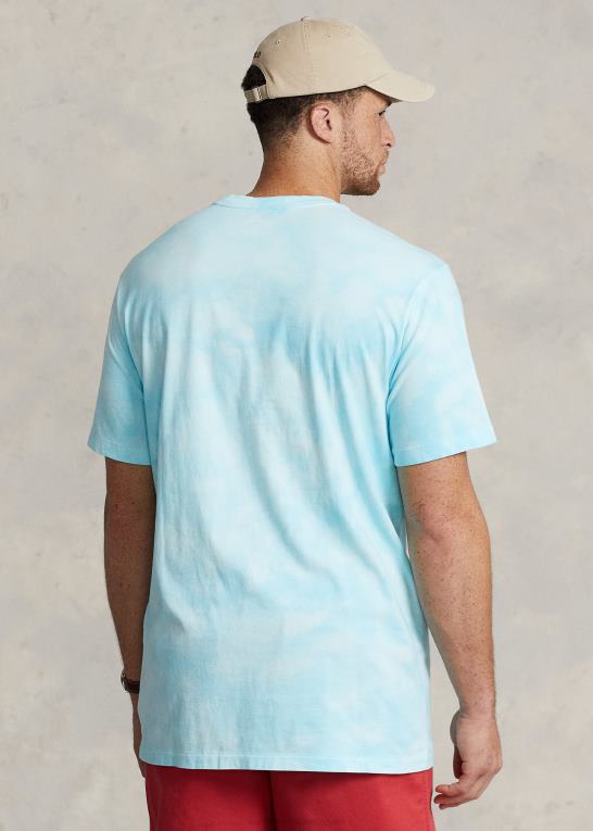 ø aquabjørn Mænd Ralph Lauren polo bear tie-dye jersey t-shirt Z426B1813