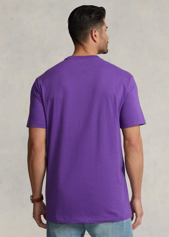 binde lilla Mænd Ralph Lauren jersey lomme t-shirt Z426B1856