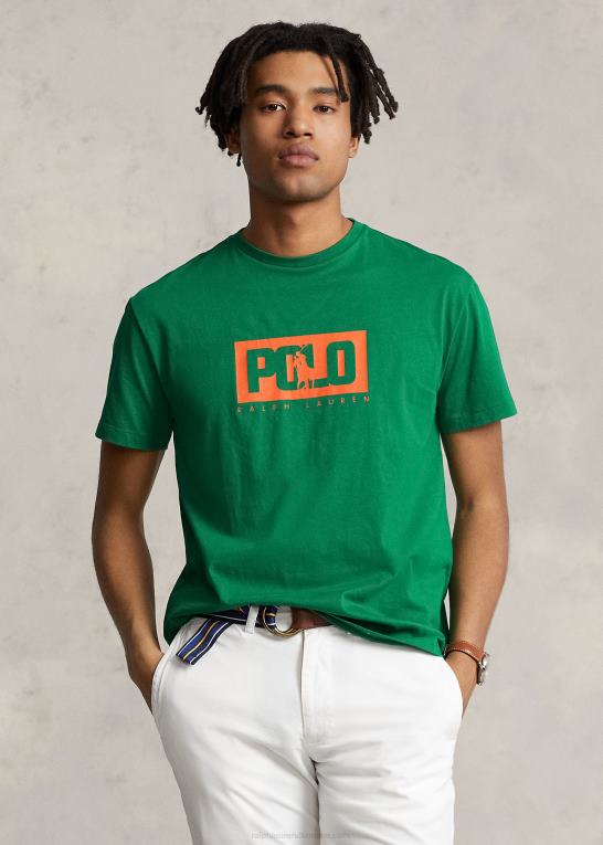 bjergskråning grøn Mænd Ralph Lauren klassisk pasform logo jersey t-shirt Z426B499