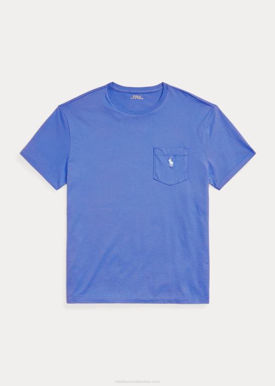 blå Mænd Ralph Lauren jersey lomme t-shirt - alle passer Z426B245