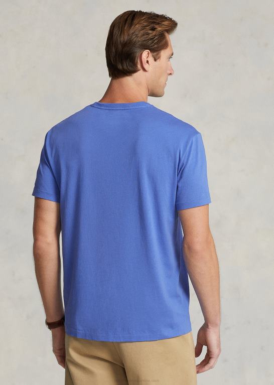 blå Mænd Ralph Lauren jersey lomme t-shirt - alle passer Z426B245