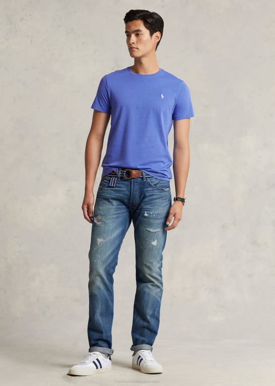 blå Mænd Ralph Lauren jersey t-shirt med rund hals - alle passer Z426B172