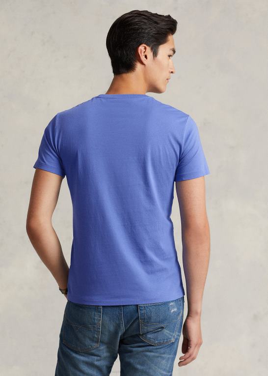 blå Mænd Ralph Lauren jersey t-shirt med rund hals - alle passer Z426B172