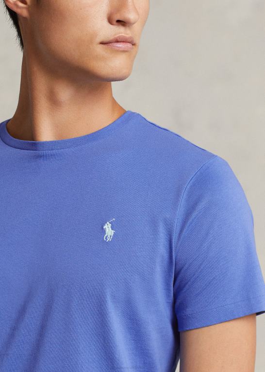 blå Mænd Ralph Lauren jersey t-shirt med rund hals - alle passer Z426B172