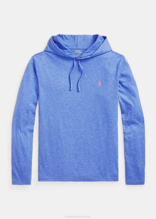 blød kongelyng Mænd Ralph Lauren jersey t-shirt med hætte Z426B308