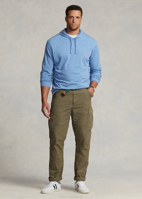 blød kongelyng Mænd Ralph Lauren jersey t-shirt med hætte Z426B8398
