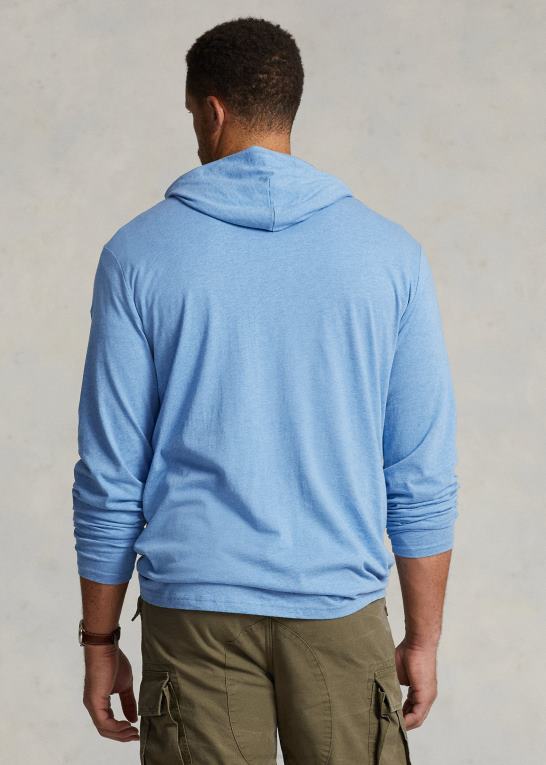 blød kongelyng Mænd Ralph Lauren jersey t-shirt med hætte Z426B8398