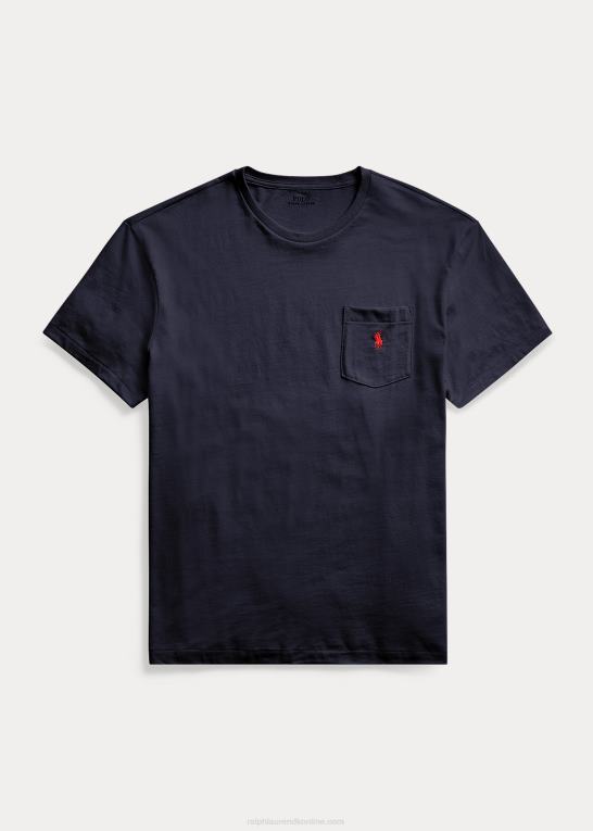 blæk Mænd Ralph Lauren jersey lomme t-shirt - alle passer Z426B247