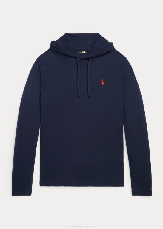 blæk Mænd Ralph Lauren jersey t-shirt med hætte Z426B304