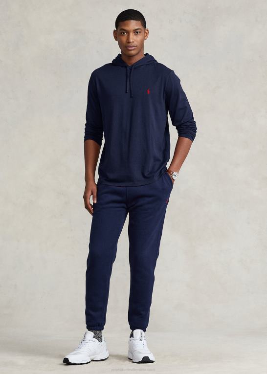 blæk Mænd Ralph Lauren jersey t-shirt med hætte Z426B304