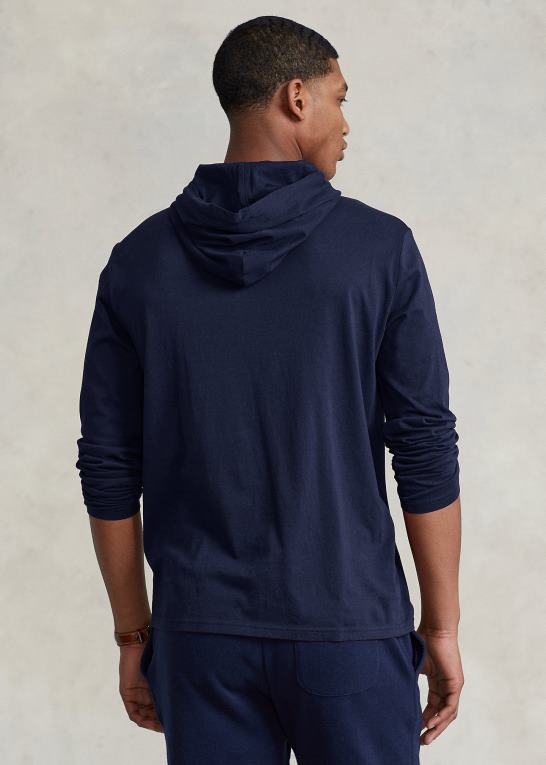 blæk Mænd Ralph Lauren jersey t-shirt med hætte Z426B304