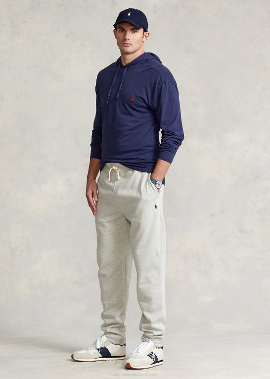blæk Mænd Ralph Lauren jersey t-shirt med hætte Z426B8399