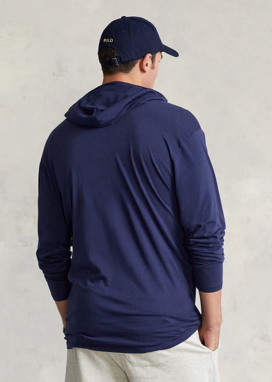 blæk Mænd Ralph Lauren jersey t-shirt med hætte Z426B8399