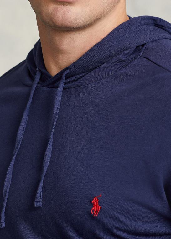 blæk Mænd Ralph Lauren jersey t-shirt med hætte Z426B8399