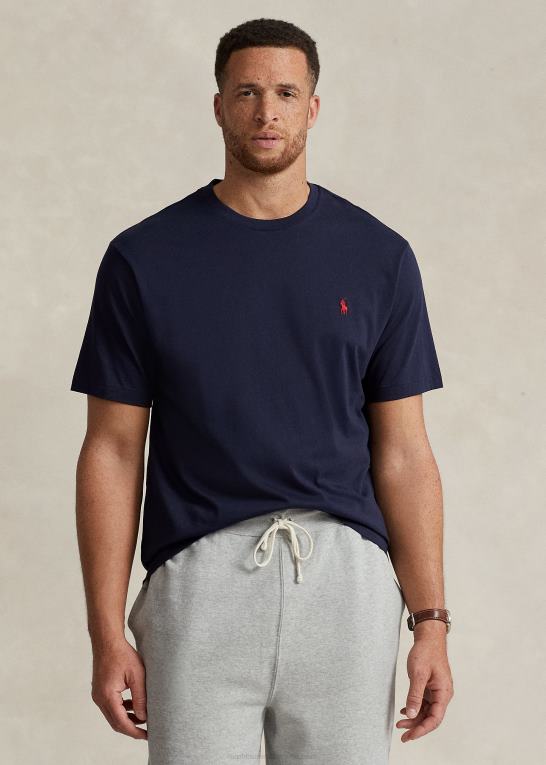 blæk Mænd Ralph Lauren jersey t-shirt med rund hals Z426B8713