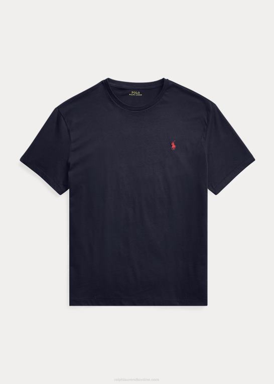 blæk Mænd Ralph Lauren jersey t-shirt med rund hals - alle passer Z426B176