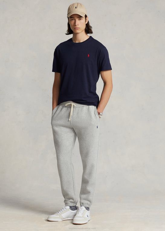 blæk Mænd Ralph Lauren jersey t-shirt med rund hals - alle passer Z426B176