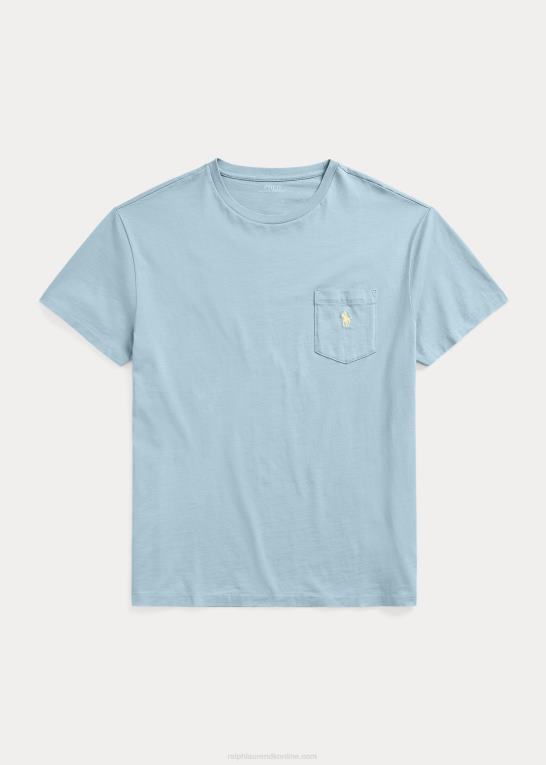 blå seddel Mænd Ralph Lauren jersey lomme t-shirt - alle passer Z426B244