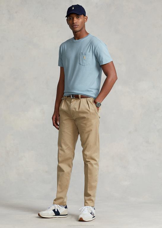 blå seddel Mænd Ralph Lauren jersey lomme t-shirt - alle passer Z426B244