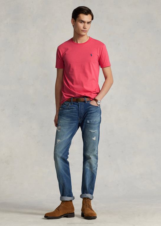 bleg rød Mænd Ralph Lauren jersey t-shirt med rund hals - alle passer Z426B163